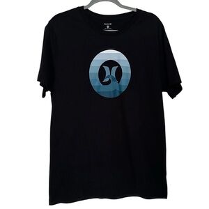Hurley Essential Surf Sport Short Sleeve Black Graphic Tee Men’s Large Cotton